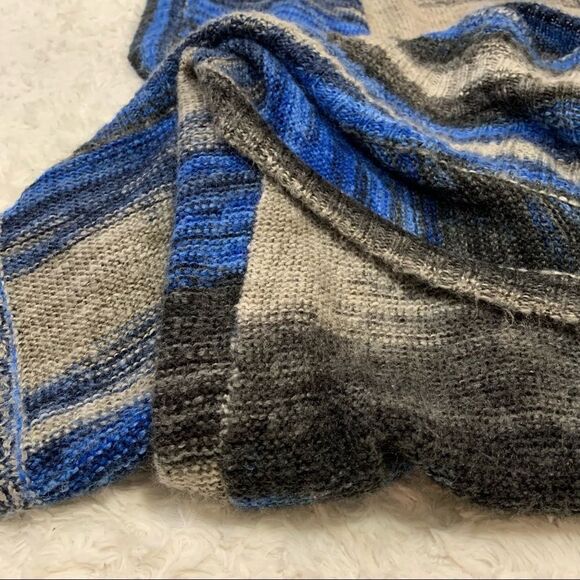 𝅺anthropologie Moth Blue Space Gray Sleeveless Knit Long Cardigan - Picture 6 of 9